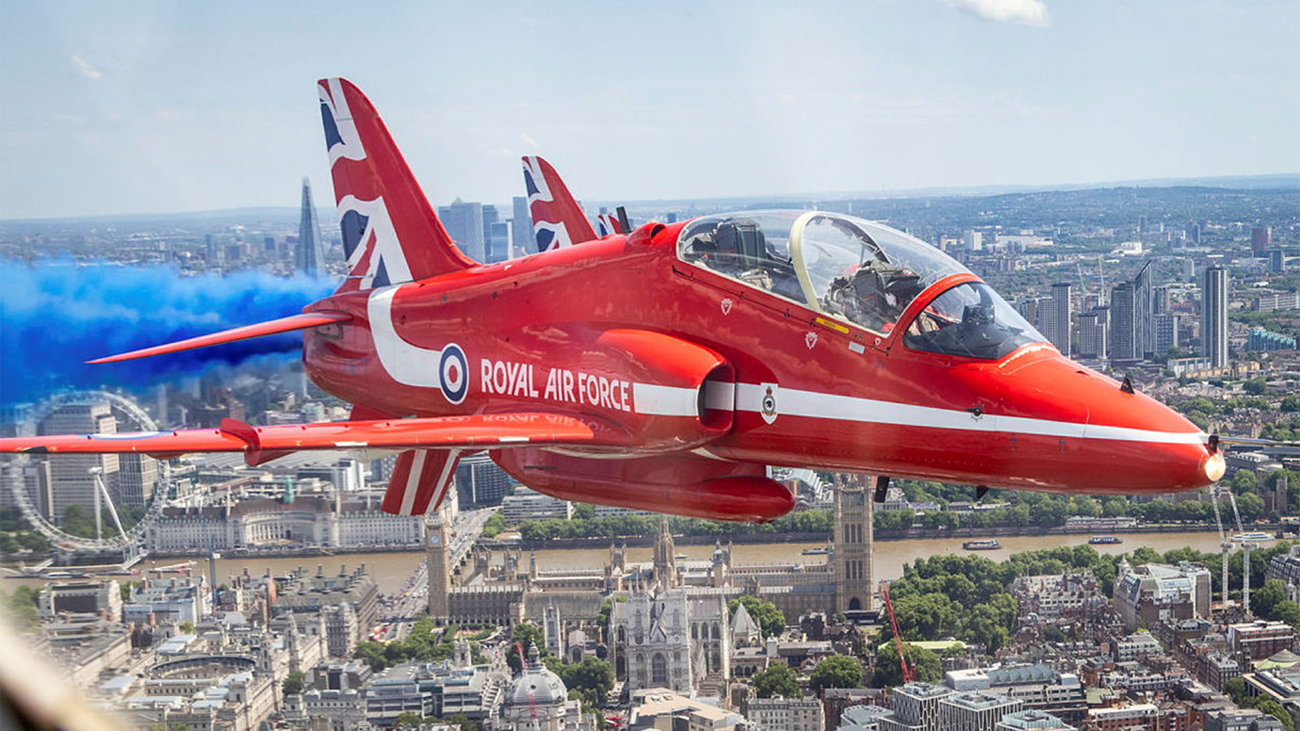 Three Typhoons and one F-35B were held airborne as spares, ready to substitute for any aircraft if needed (Picture: MOD)