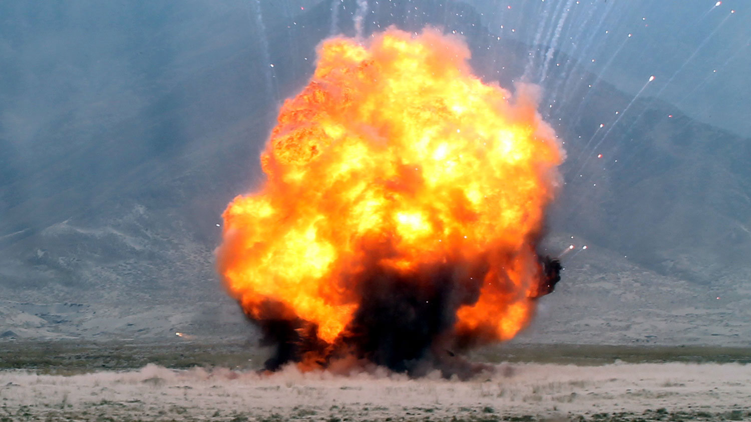 Image ID 1028682 More than 600 pounds of explosives detonates on a range near Bagram Air Field, Afghanistan on 30 Sept 2013 CREDIT Ed Drohan of Combined Joint Task Force Paladin Public