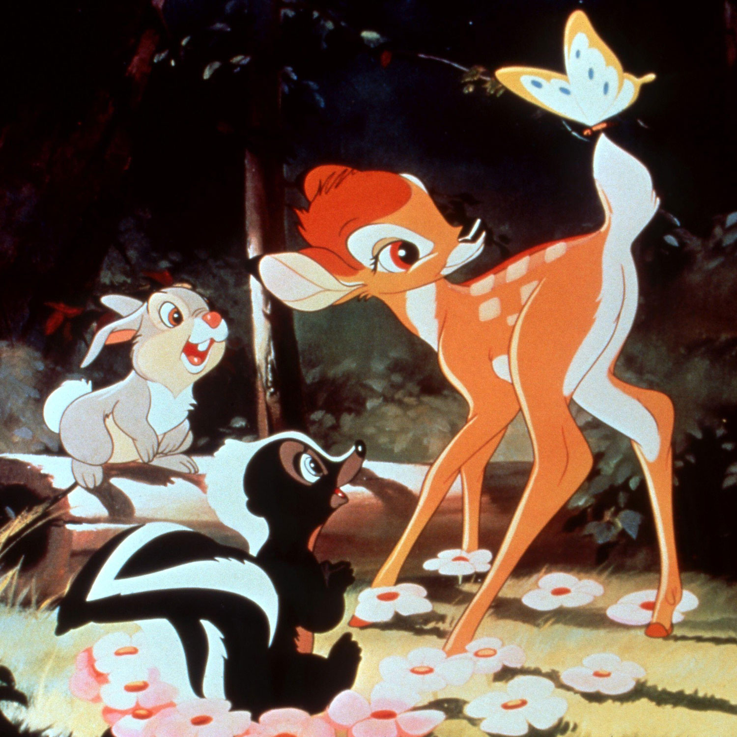 Image ID 2GP2PR5 Disney's Bambi with Thumper and Flower 1942 CREDIT Walt Disney Courtesy Everett Collection