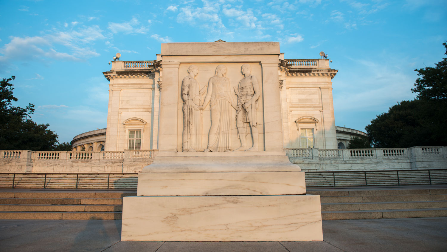 Image ID 4626057 Tomb of the Unknown Soldier pictured early in the morning at Arlington National Cemetery on 7 August 2018 CREDIT US Army Arlington National Cemetery