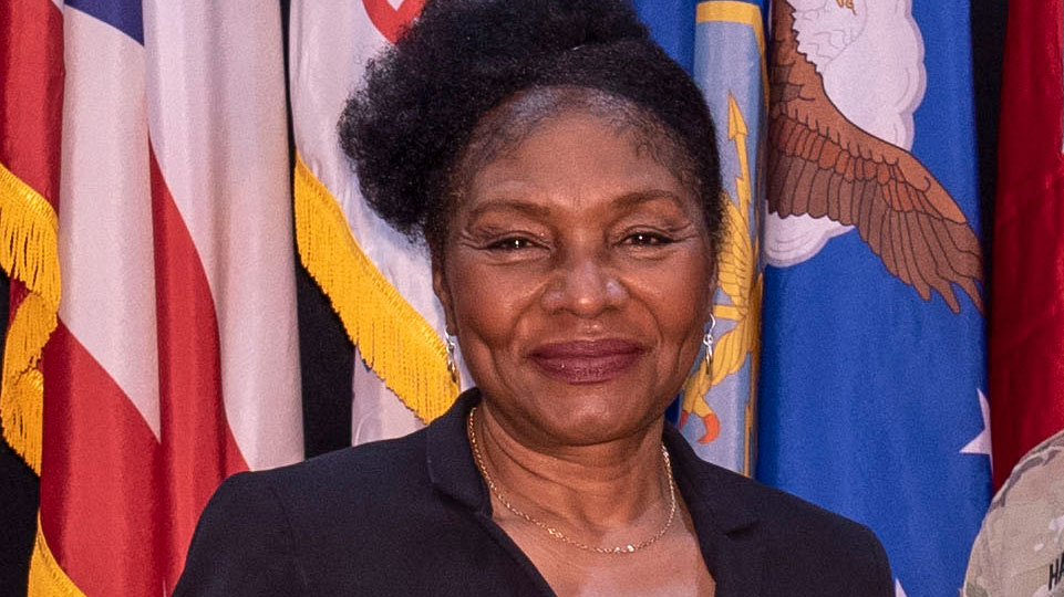 Image ID 7851103 retired Col Edna Cummings pictured during a Freedom to Serve campaign launch in Jan 2023 CREDIT US Army National Guard