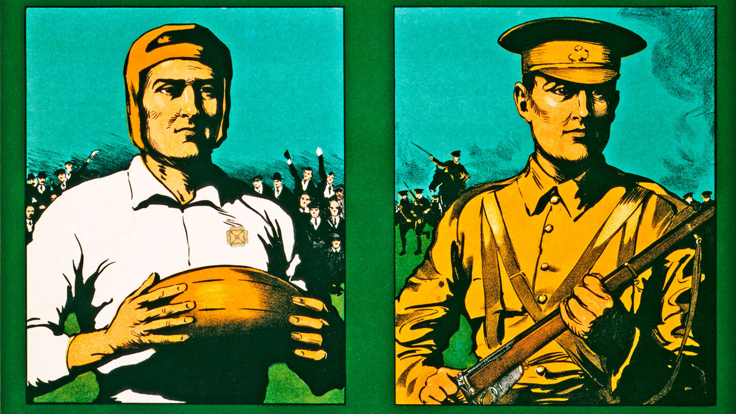 Image ID BBT5P0 Rugby Union footballers are doing their duty 1915 recruiting poster CREDIT Lordprice Collection Alamy Stock Photo EXP 04112023