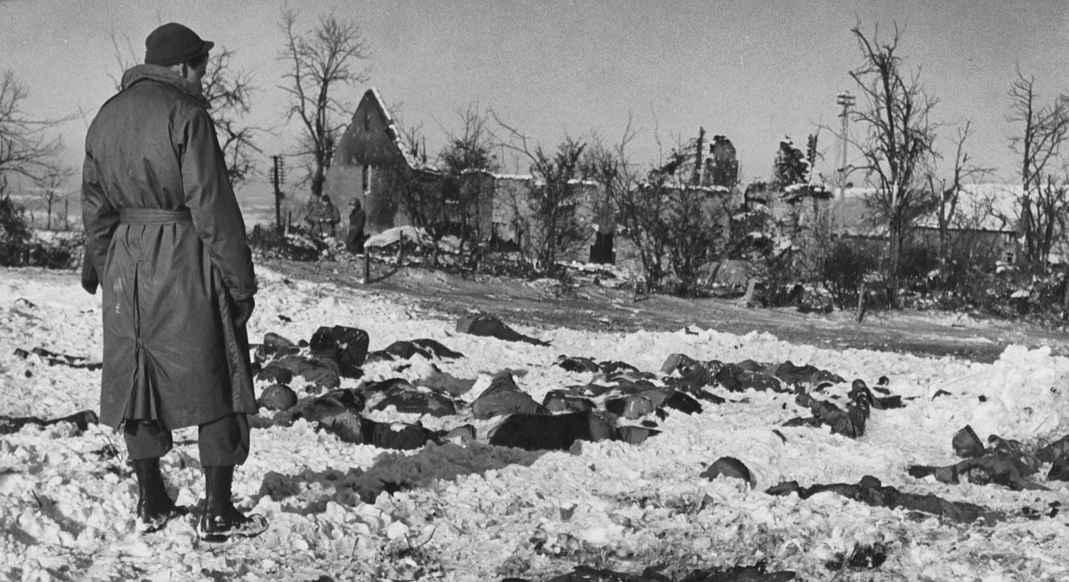 Image ID RNHY47 a photo taken at the site of the Malmedy massacre during the Battle of the Bulge NO REUSE CREDIT Niday Picture Library Alamy Stock Photo