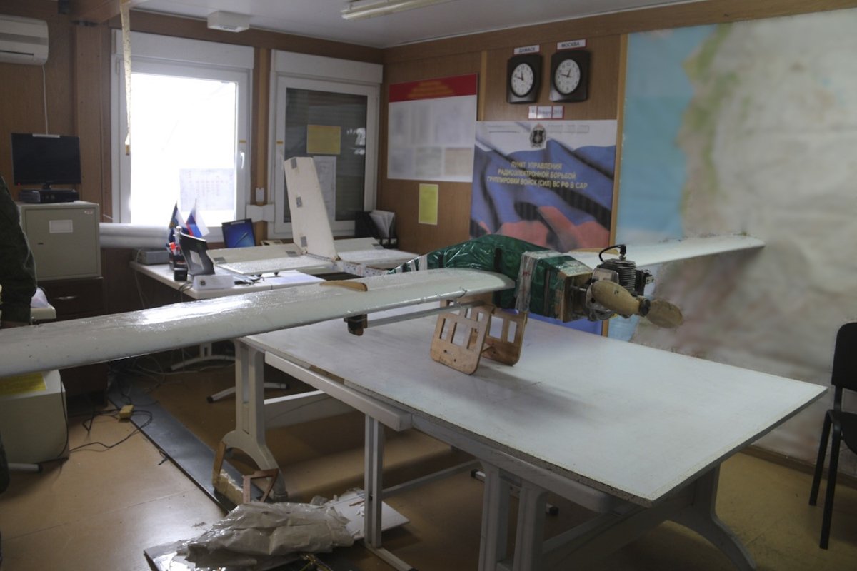 Improvised drone used to launch attack on Russian base (image courtesy of Russian Ministry of Defence).