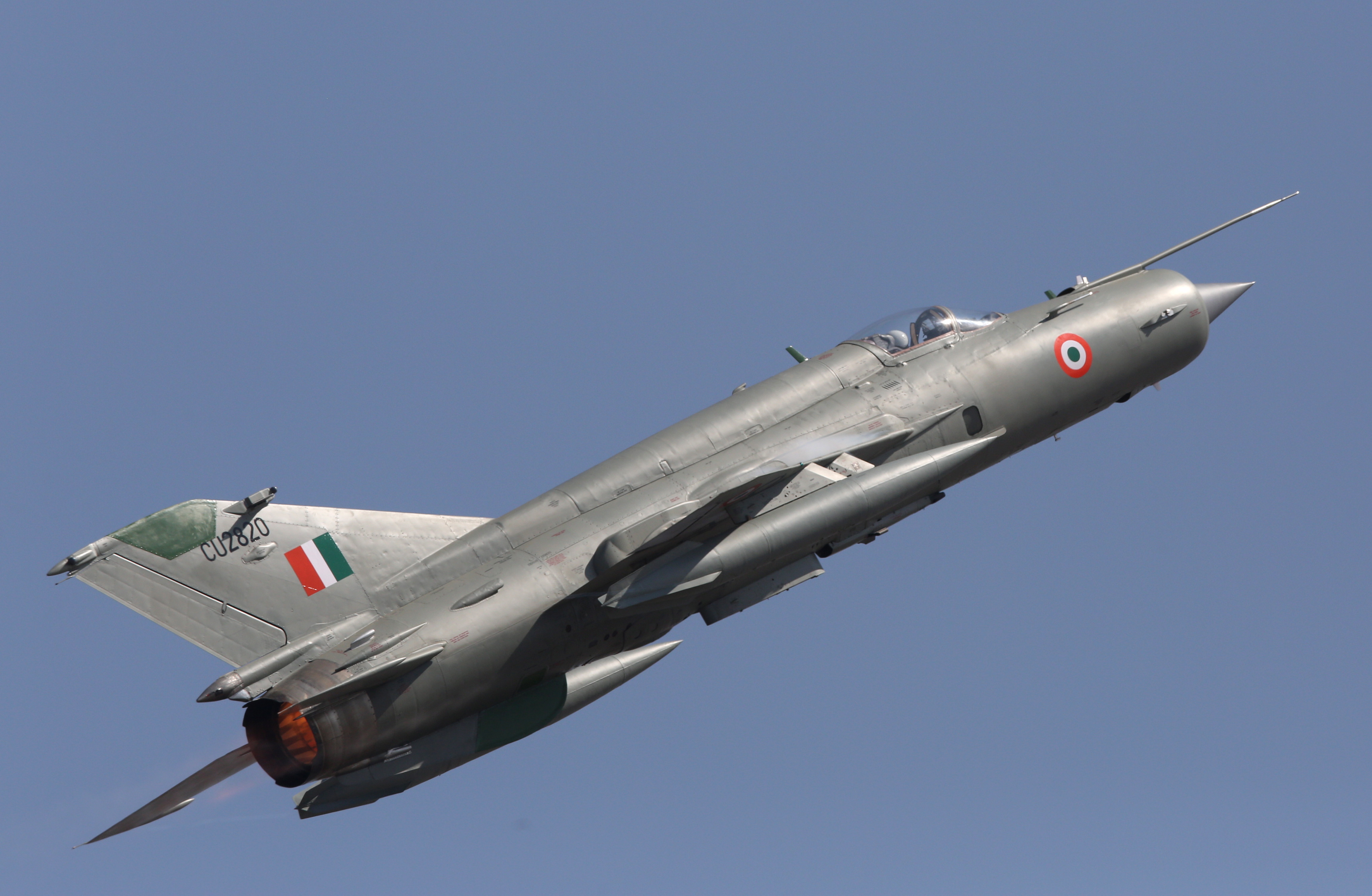 Indian Air Force MiG-21 performs at air display