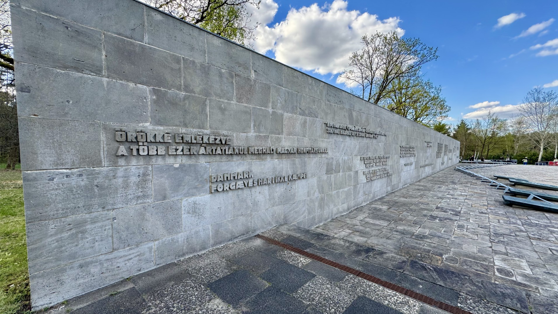 Inscription Wall at Bergen Belsen CREDIT FORCES NEWS