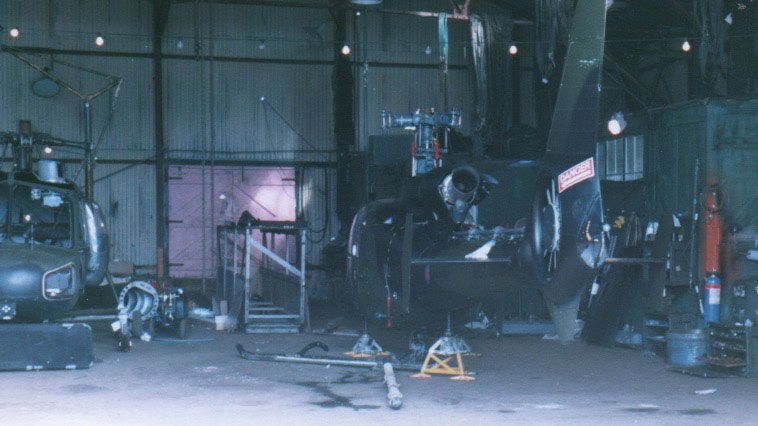 Inside Beaver Hangar Falkland Islands 1982 Credit: Lt Col (Retd) James Crawford