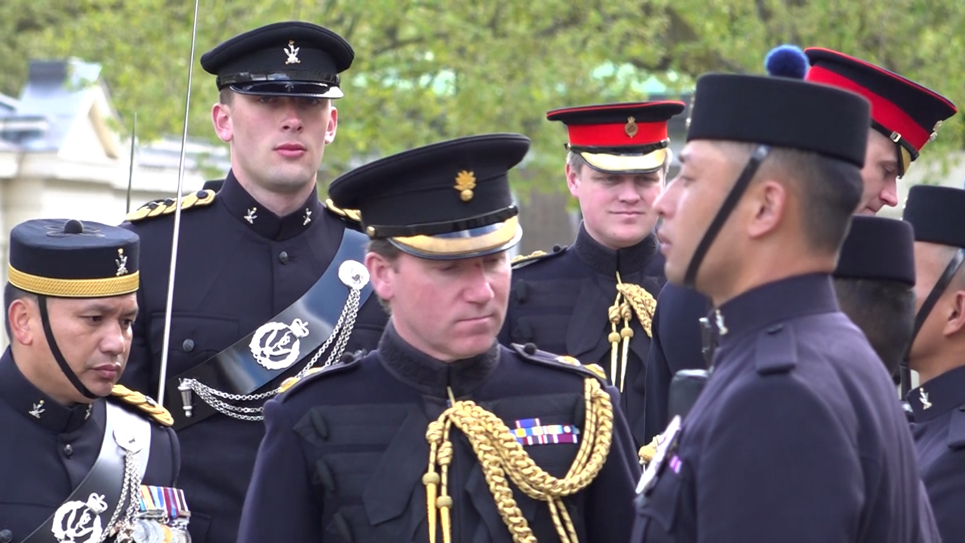 Inspection party for Queens Gurkha Signals