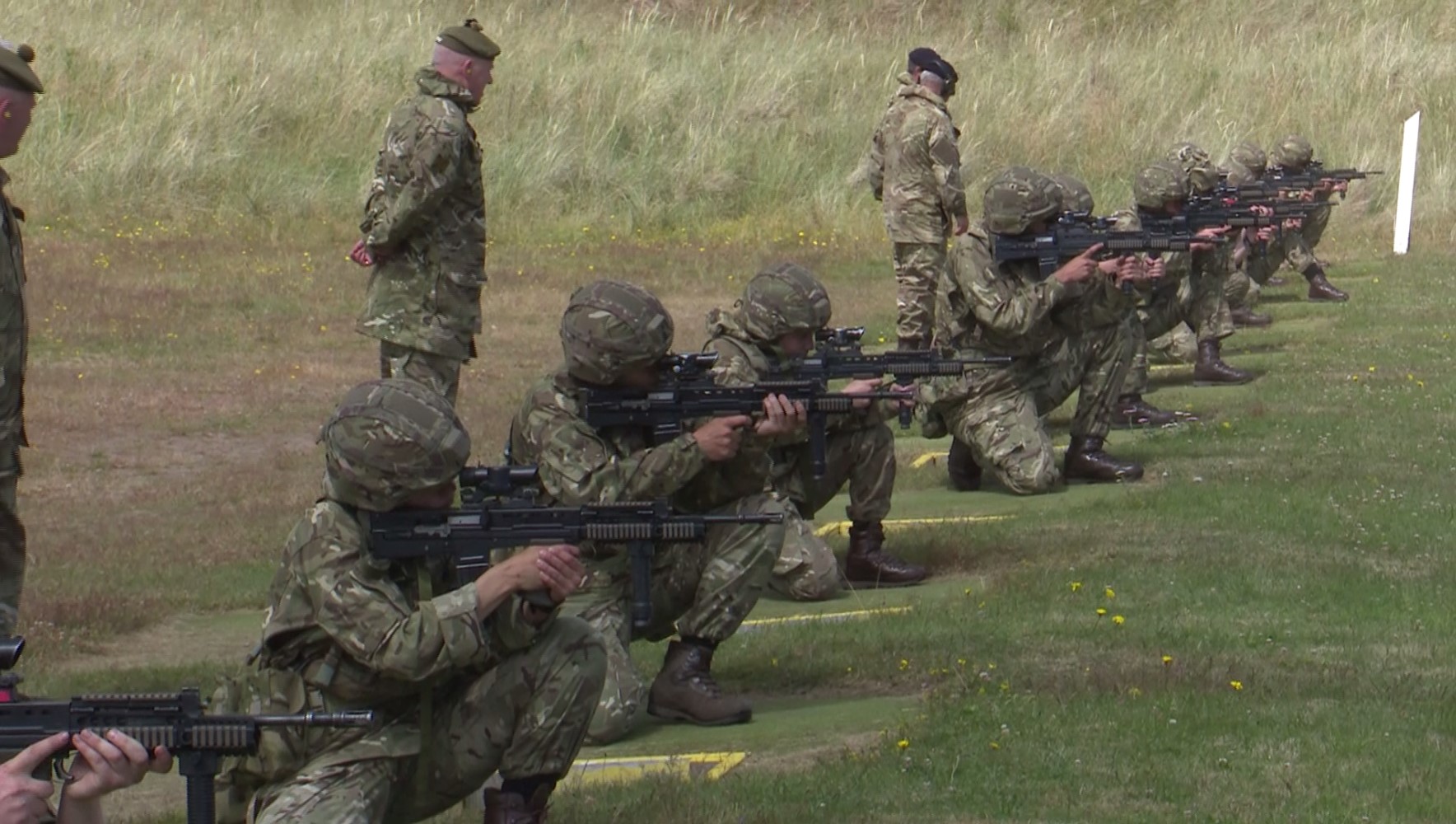 Instructors overseeing reservists at Barry Buddon Training Camp, Scotland during Phase 1 Training 220720 CREDIT BFBS .jpg