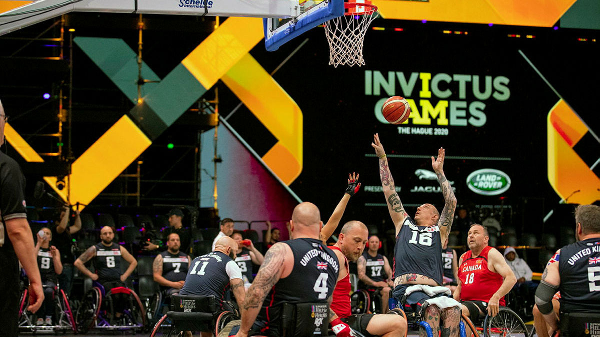 Invictus Games Team UK Wheelchair Basketball 21 April 2022 CREDIT MOD