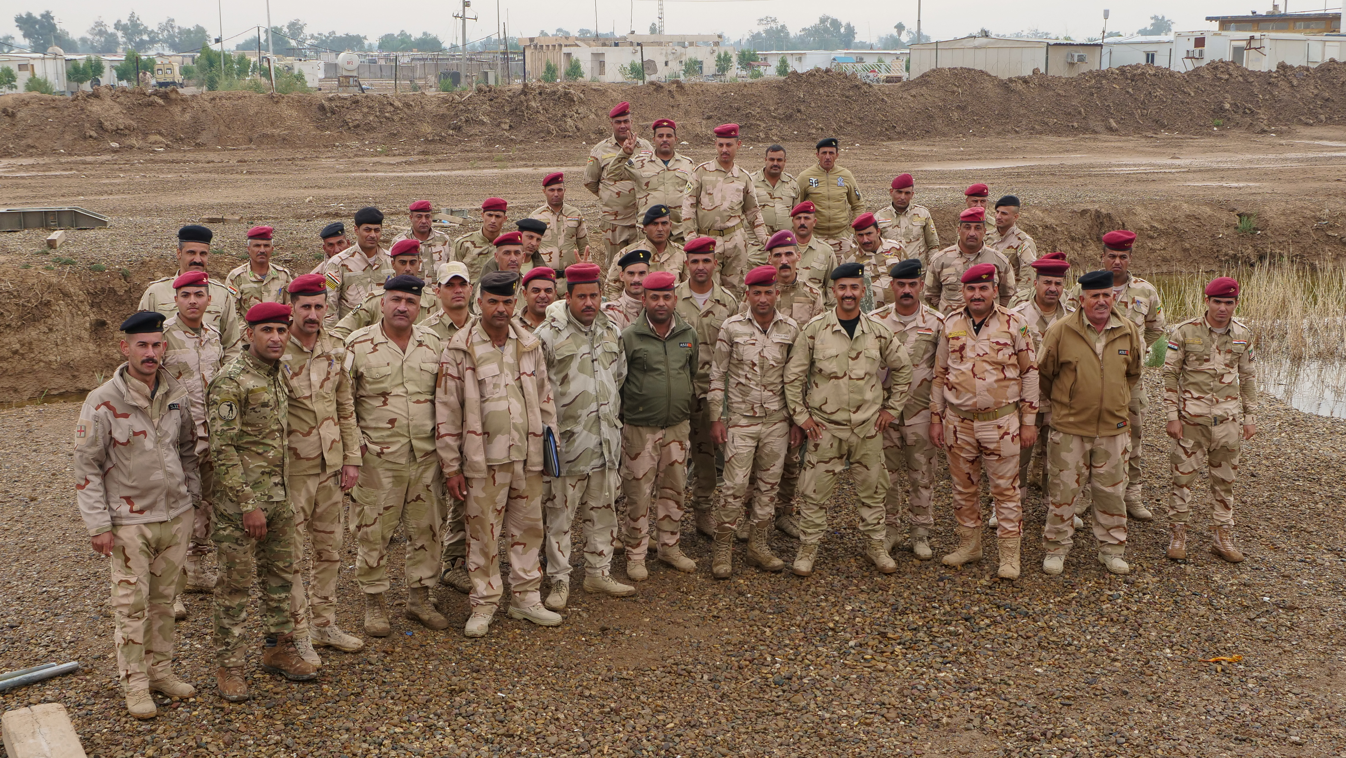 Iraqi troops at Camp Taji
