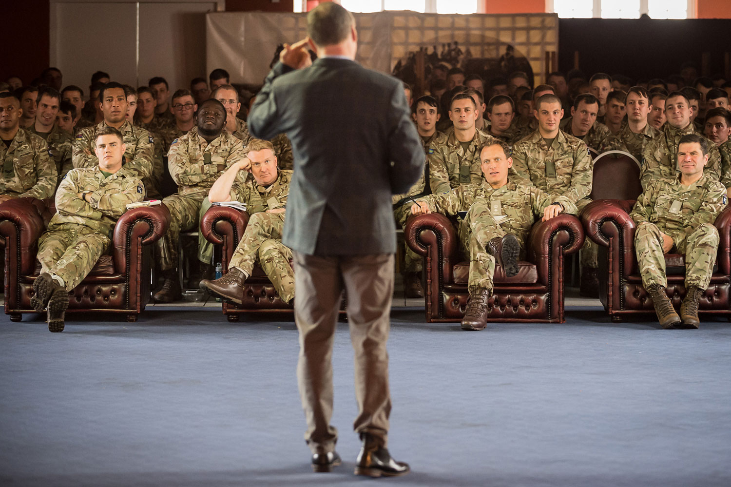 Boxing legend Steve Collins visiting British troops
