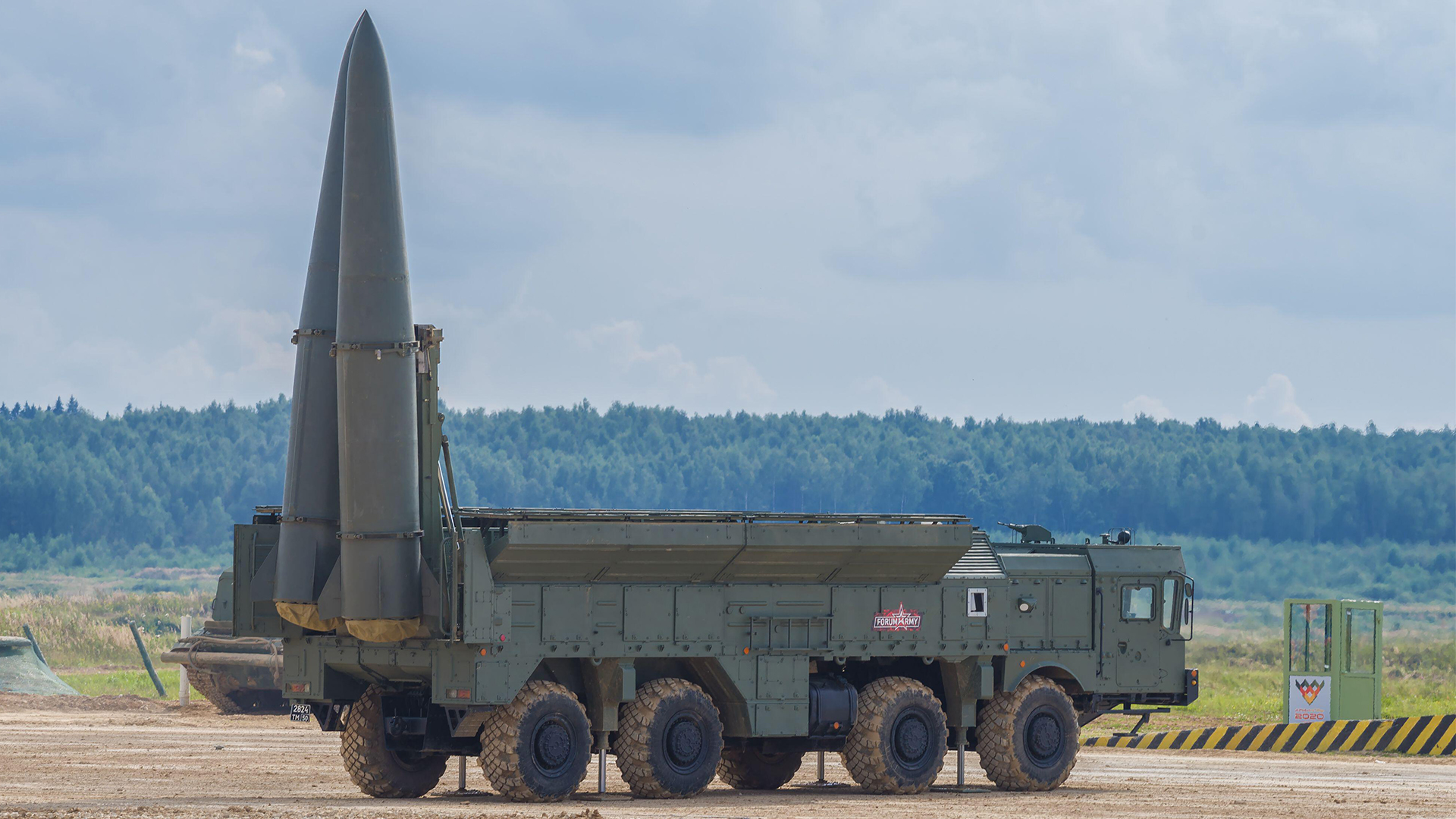 In contrast to the Kh-47M2 Kinzhal, the  Iskander-M short-range ballistic missile is fired from a ground launcher