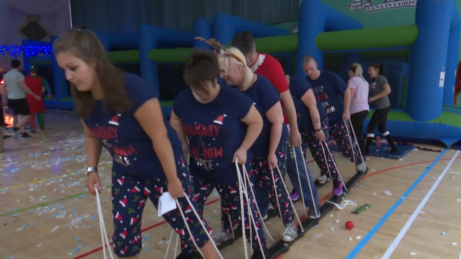 It's A Knockout Competition Women At Faslane 121218 CREDIT BFBS