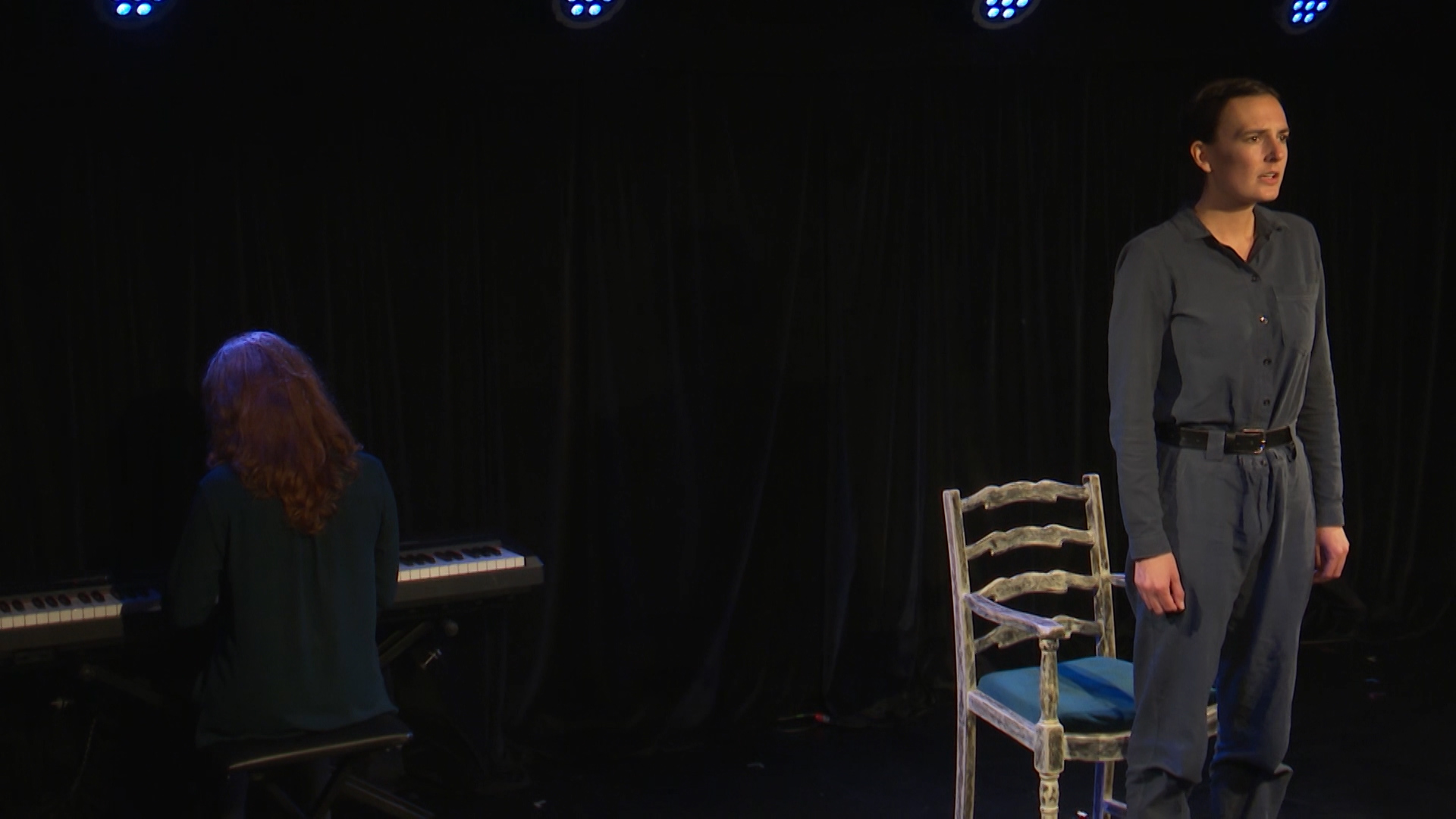 Ivory Wings play at Edinburgh Fringe Festival showing Female Pilot and use of music for alzheimers Credit BFBS 130819