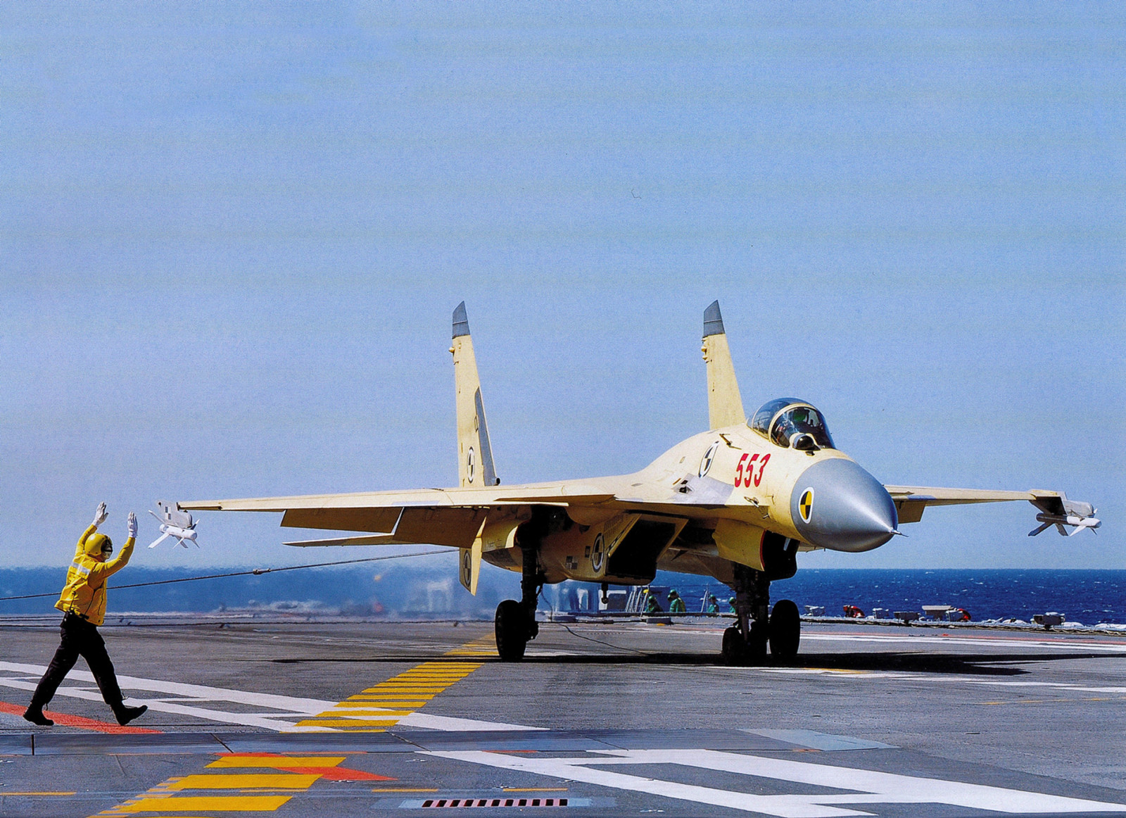 J-15 prototype on Liaoning Chinese aircraft carrier