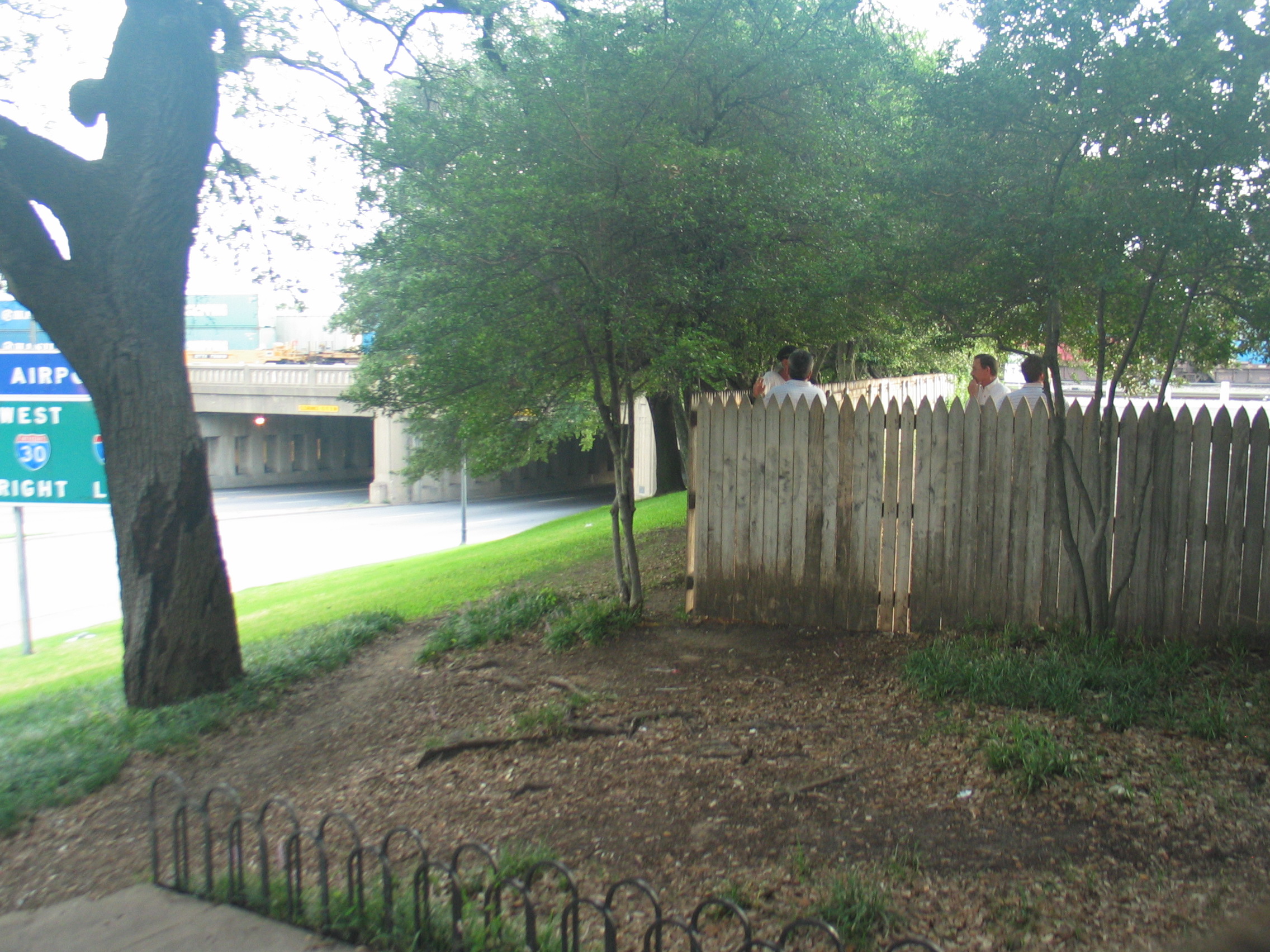 The Grassy knoll on Dealey Plaza, site of JFK assassination