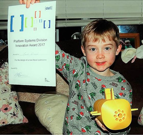 Jacob Bland and his submarine