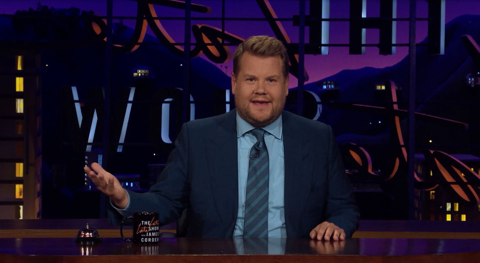 James Corden The Late Late Show Message Promoting BFBS Extra CBS