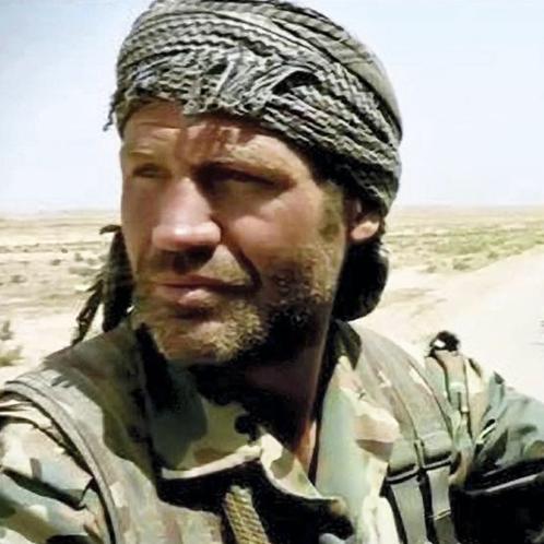 Ex-soldier James Matthews with YPG