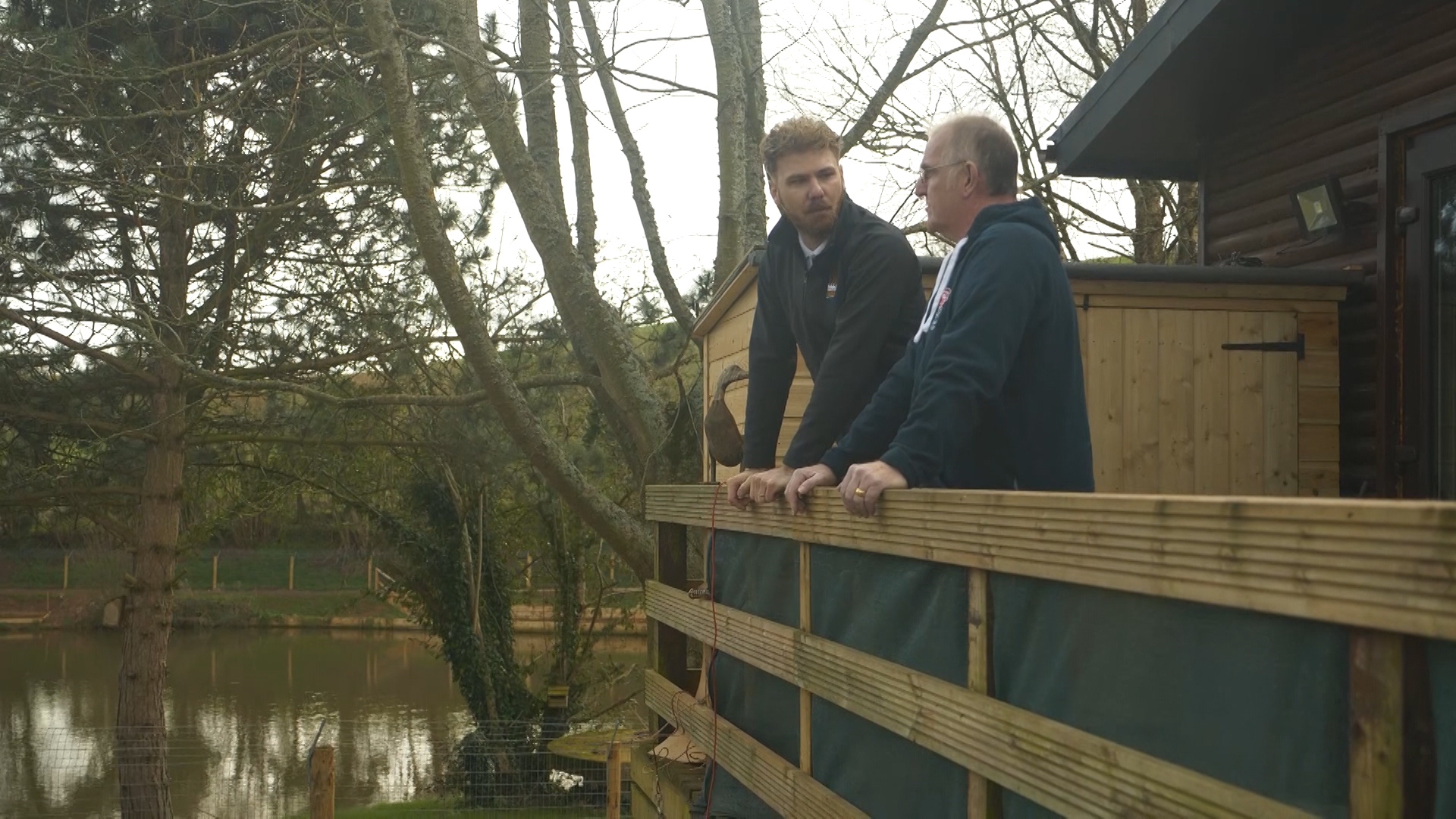 Jason and Graham on the deck at Graham's palce 080319 CREDIT BFBS