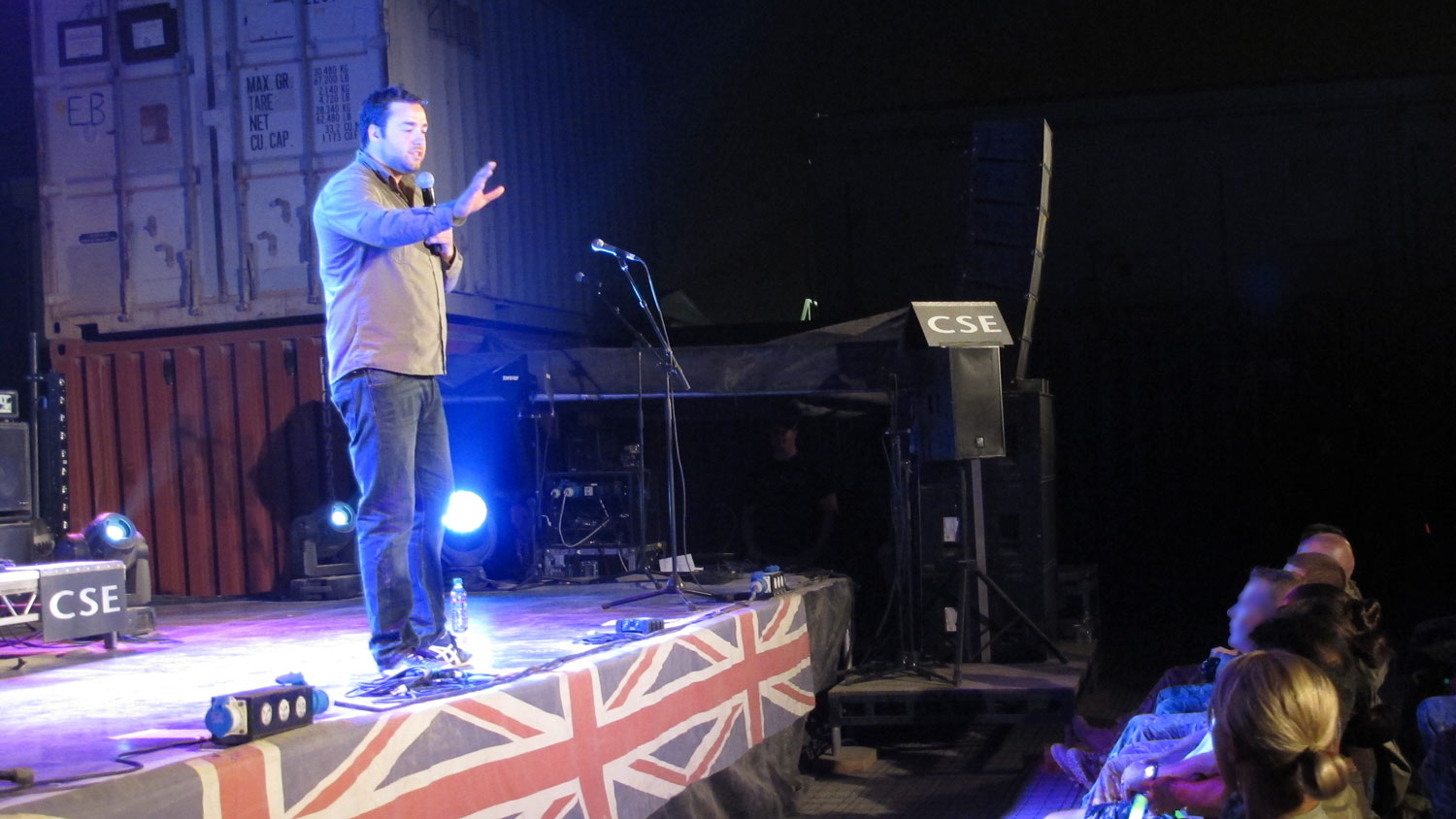 Jason Manford CSE Tour Afghanistan August 2013 Comedy CREDIT CSE