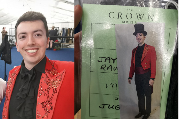 Jay Rawlings backstage for The Crown