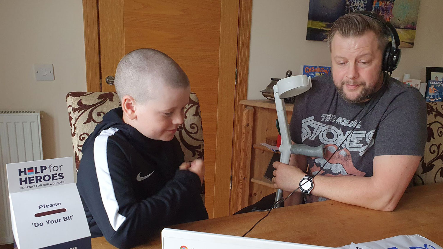 Jay and Colour Serjeant Jack Horner Charity Haircut Help For Heroes