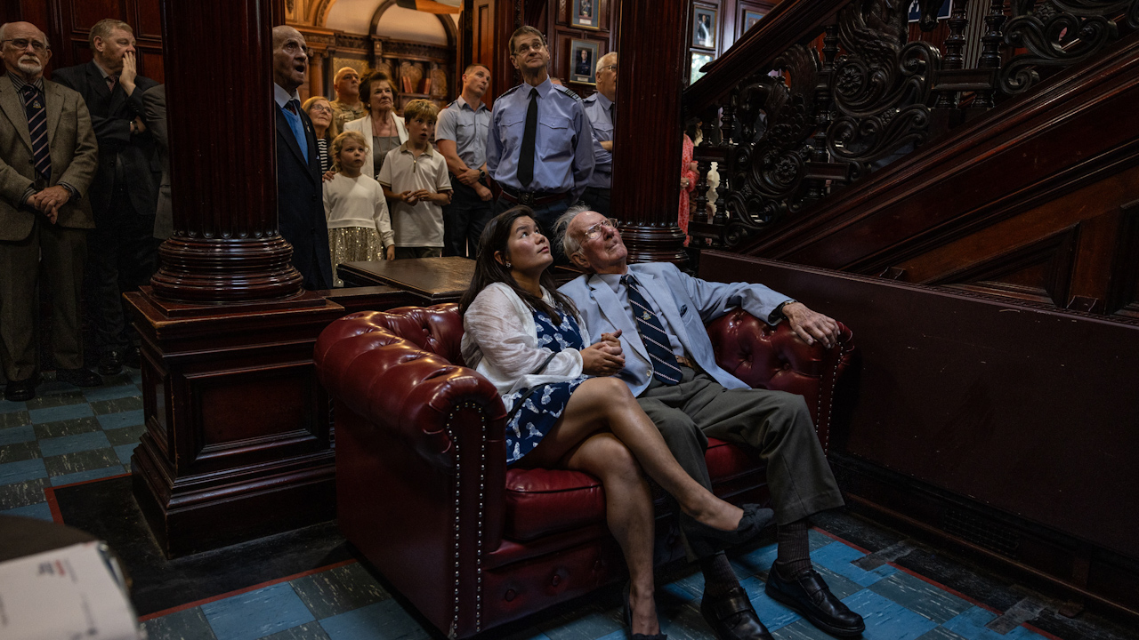 Veteran Joe McCulloch and his family celebrated his 100th birthday at the Royal Edinburgh Military Tattoo (Picture: Royal Air Force)