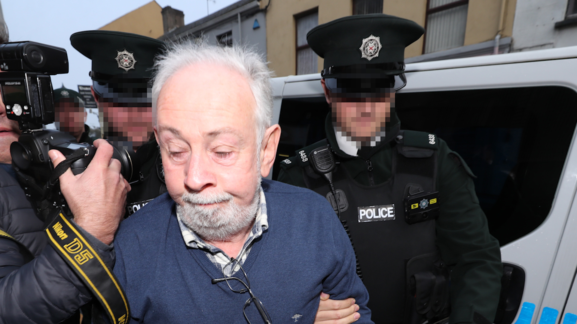 John Downey arrives at Omagh Magistrates' Court 121019 CREDIT PA
