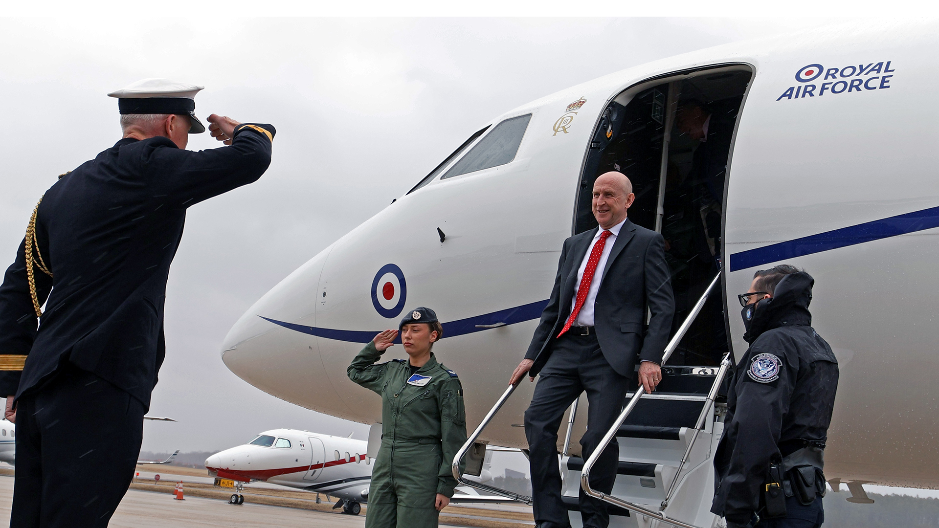 Ukraine and Nato are two major topics on Mr Healey's agenda during his visit