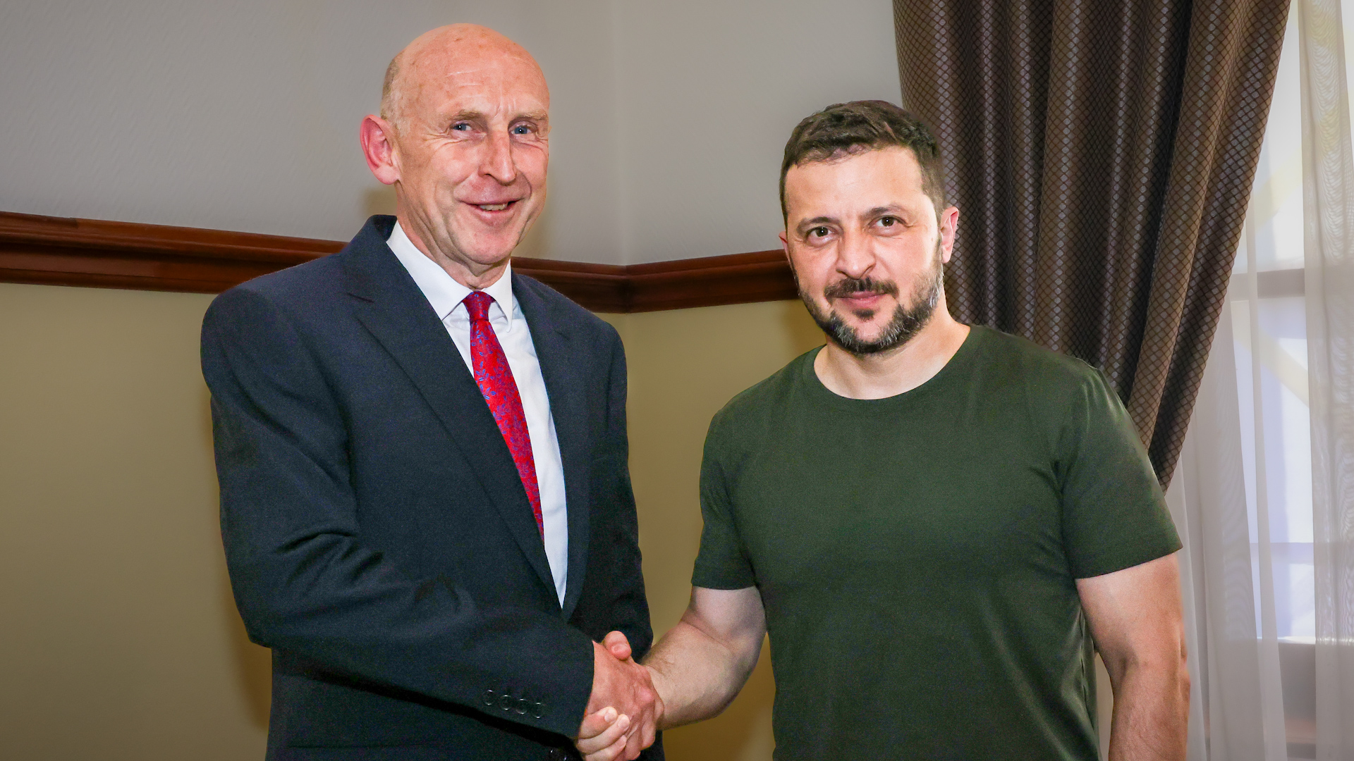 Volodymr Zelensky with John Healey