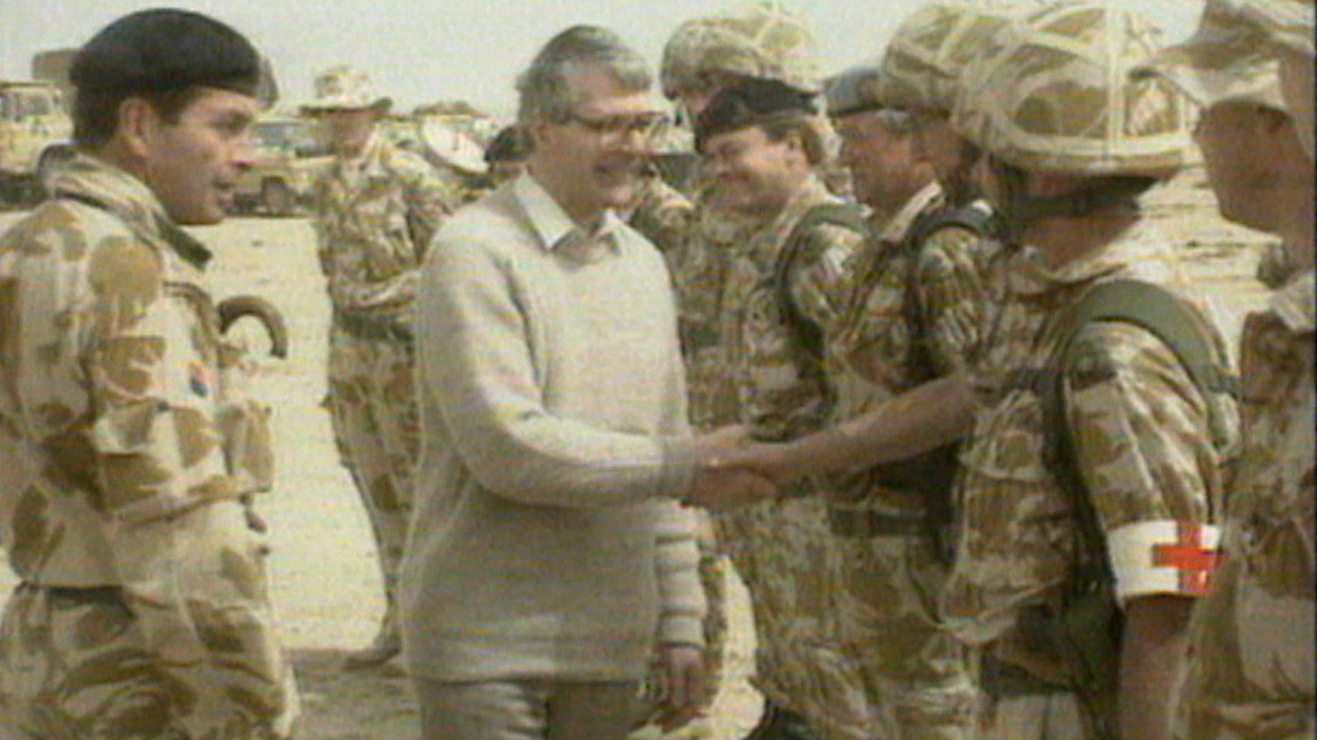 John Major Troops Gulf War BFBS