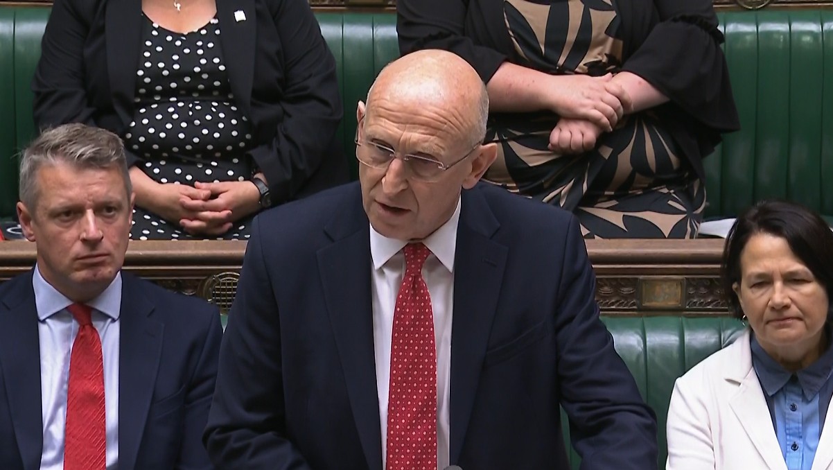 Defence Secretary John Healey in the House of Commons