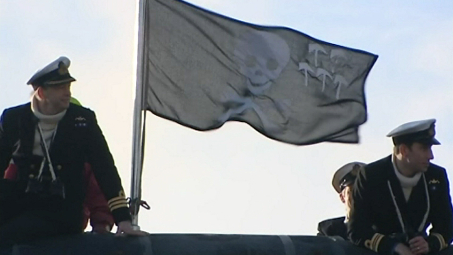 Jolly Roger on HMS Triumph