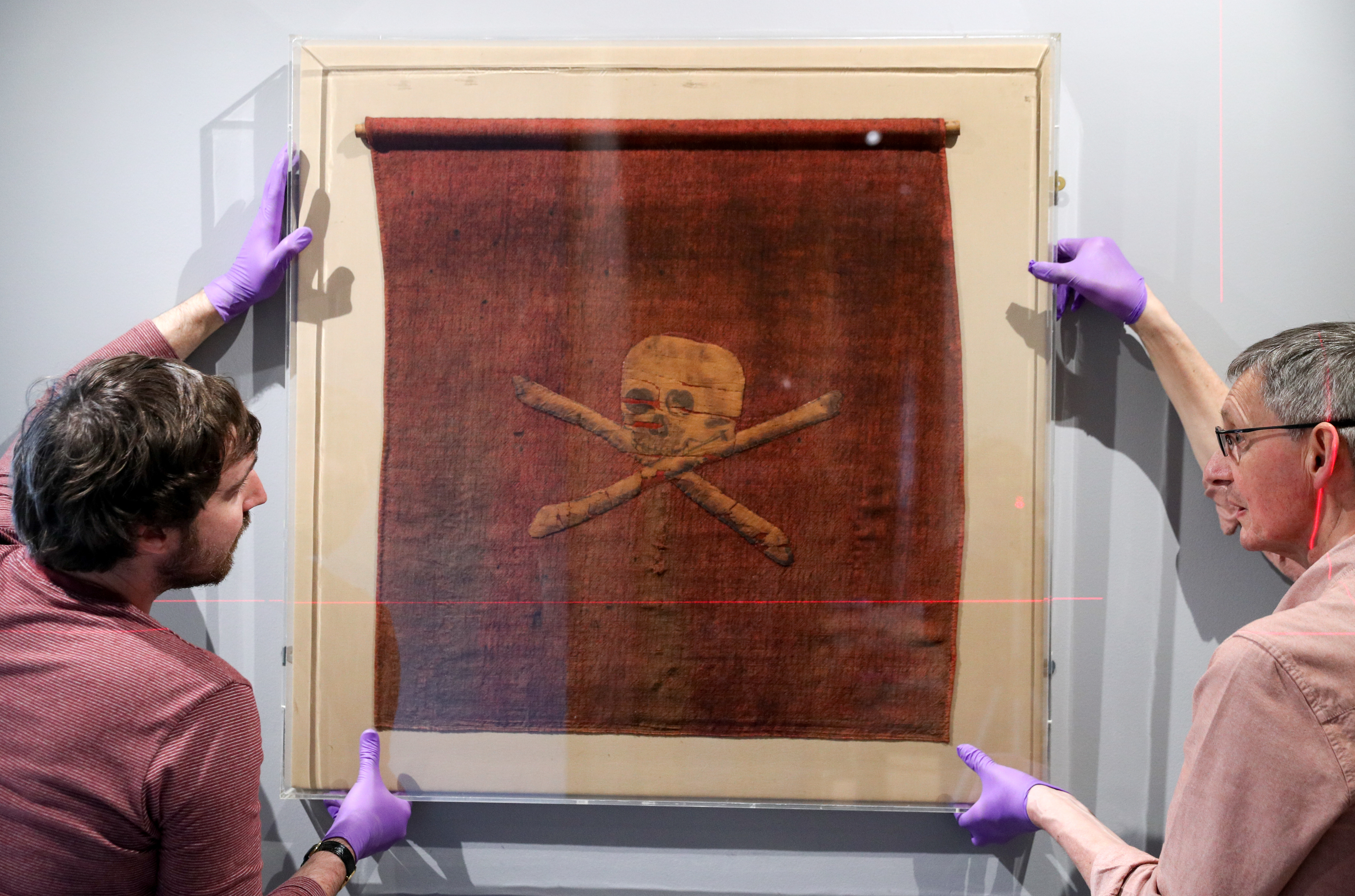 Jolly Roger pirate flag once belonging to Admiral Richard Curry