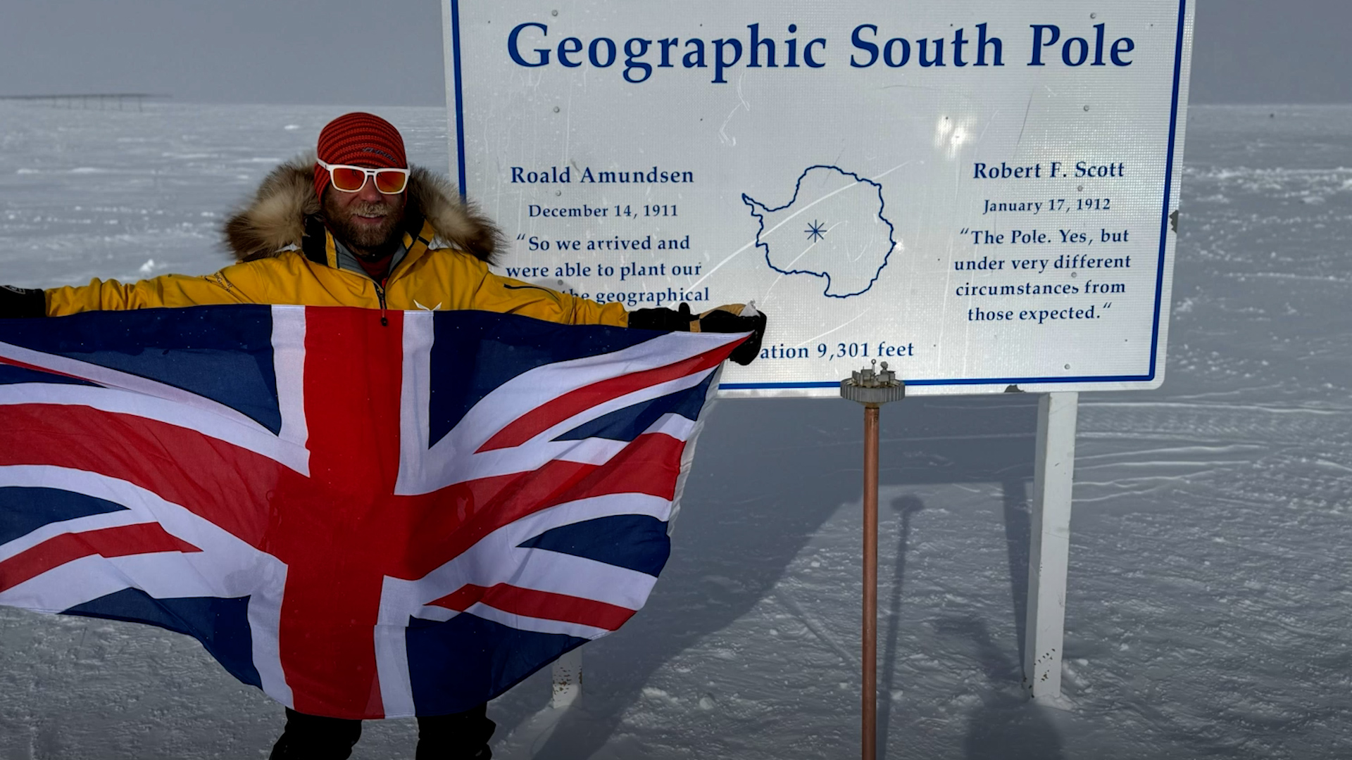 Jonny Huntington made history after becoming the first disabled person to ski solo and unsupported to the South Pole 11012024 CREDIT  Jonny Huntington