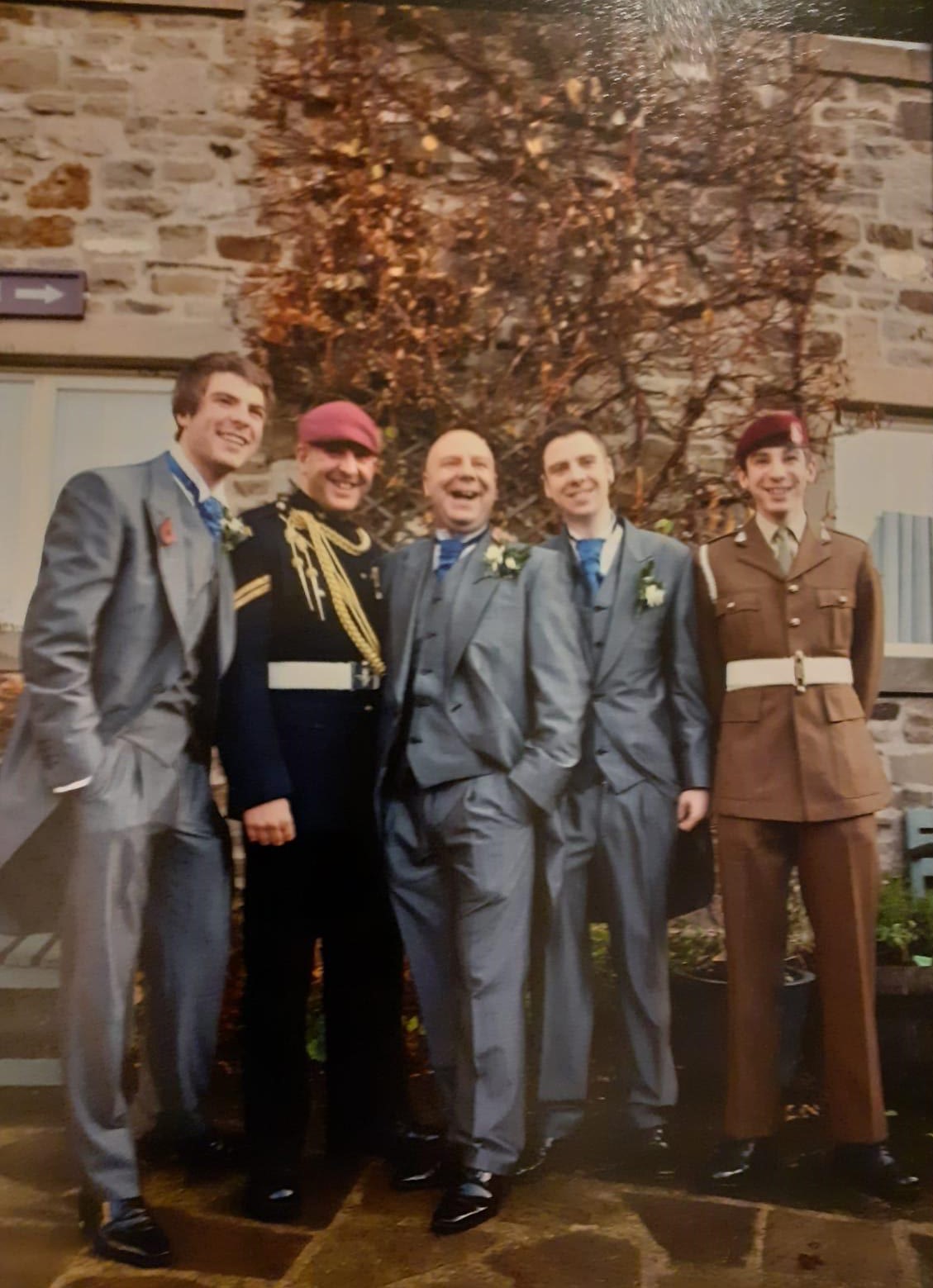 Jordan North with brother CSt Ryan North, their father Graham and brothers Bradley and Dominic (Picture: Ryan North).