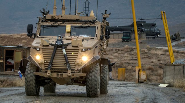 A British Army Foxhound in Afghanistan in 2018 (Picture: MOD).