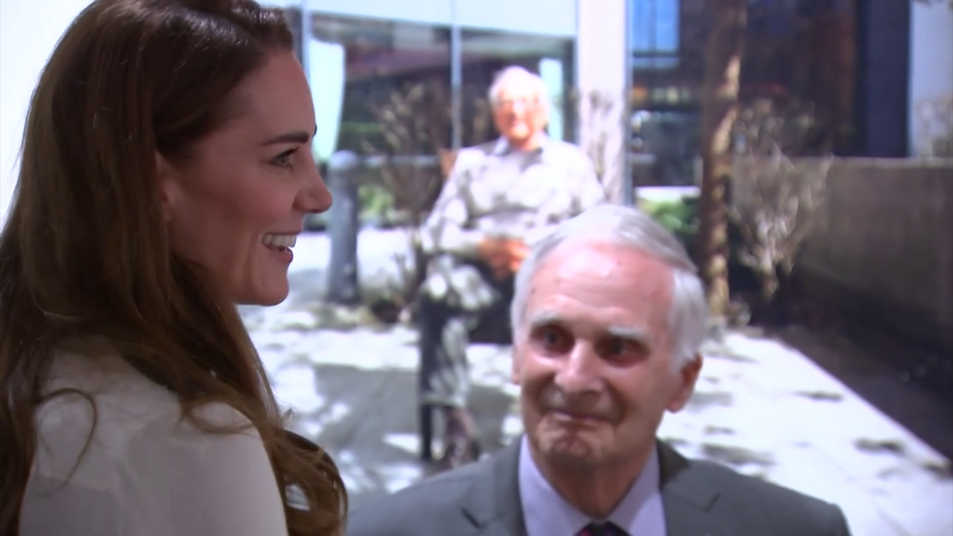 Kate with Holocaust survivor Steven Frank.
