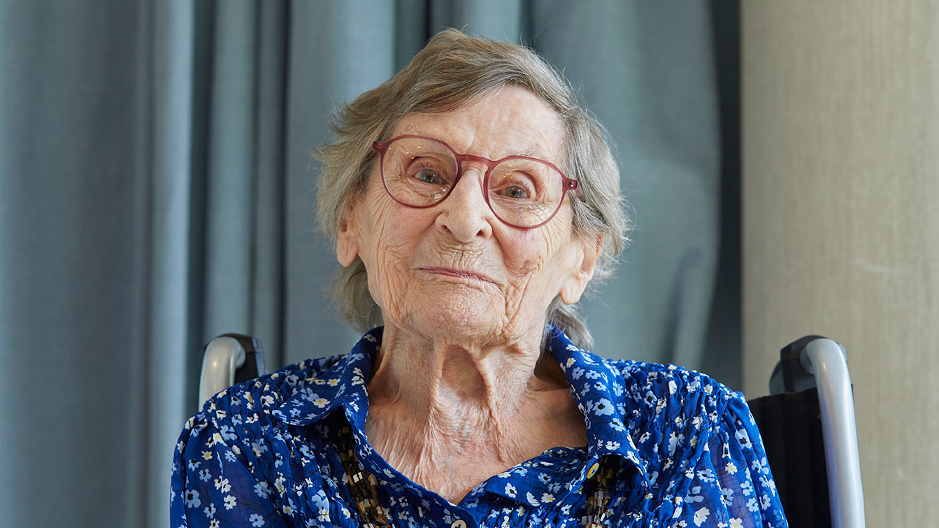 Kay Thomas, 105, pictured at Royal Star & Garter CREDIT Royal Star & Garter