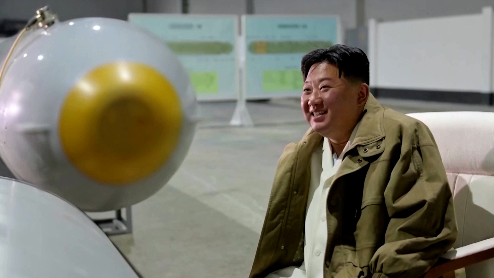 Kim Jong Un inspects what North Korea claims is the unmanned underwater nuclear attack craft 'Haeil' 24032023 CREDIT KCNA, Reuters