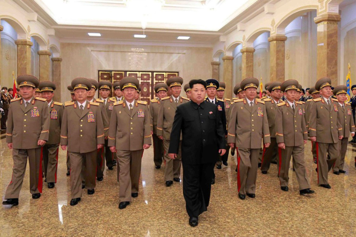 Kim Jong-un visits the Kumsusan Palace of the Sun in Pyongyang, North Korea Kim Jong-un visits the Kumsusan Palace of the Sun in Pyongyang, North Korea