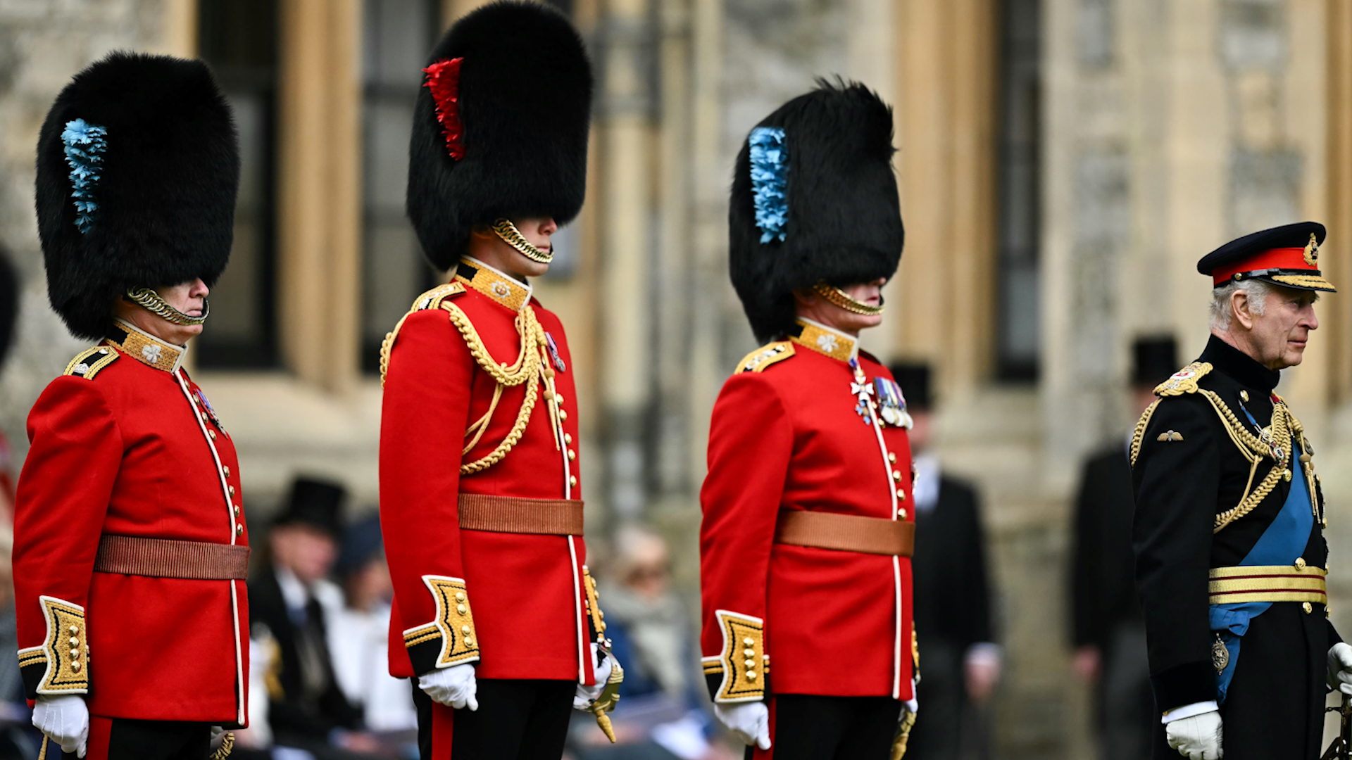 King Charles Colonel-in-Chief of the Household Division New Colours to the Irish Guards 10062024 NO REUSE CREDIT PA WIRE, PA IMAGES