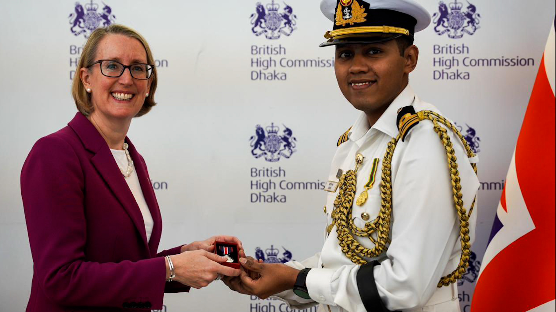 King Charles III Coronation Medal presented to the Bangladesh military personnel 10122024 CREDIT MOD, Sarah Cooke