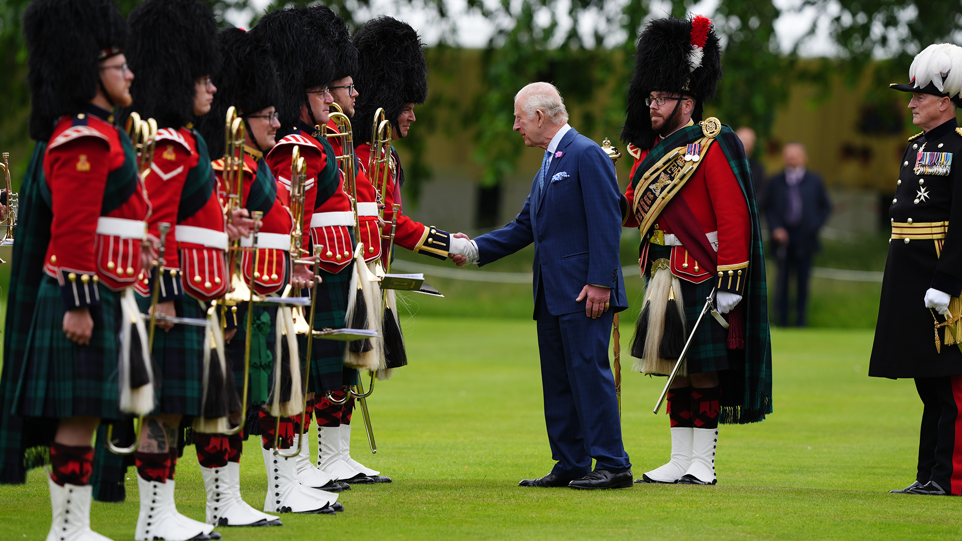 The Band of the Royal Regiment of Scotland and the Pipes and Drums of 2nd Battalion Royal Regiment of Scotland were on parade for the occasion.