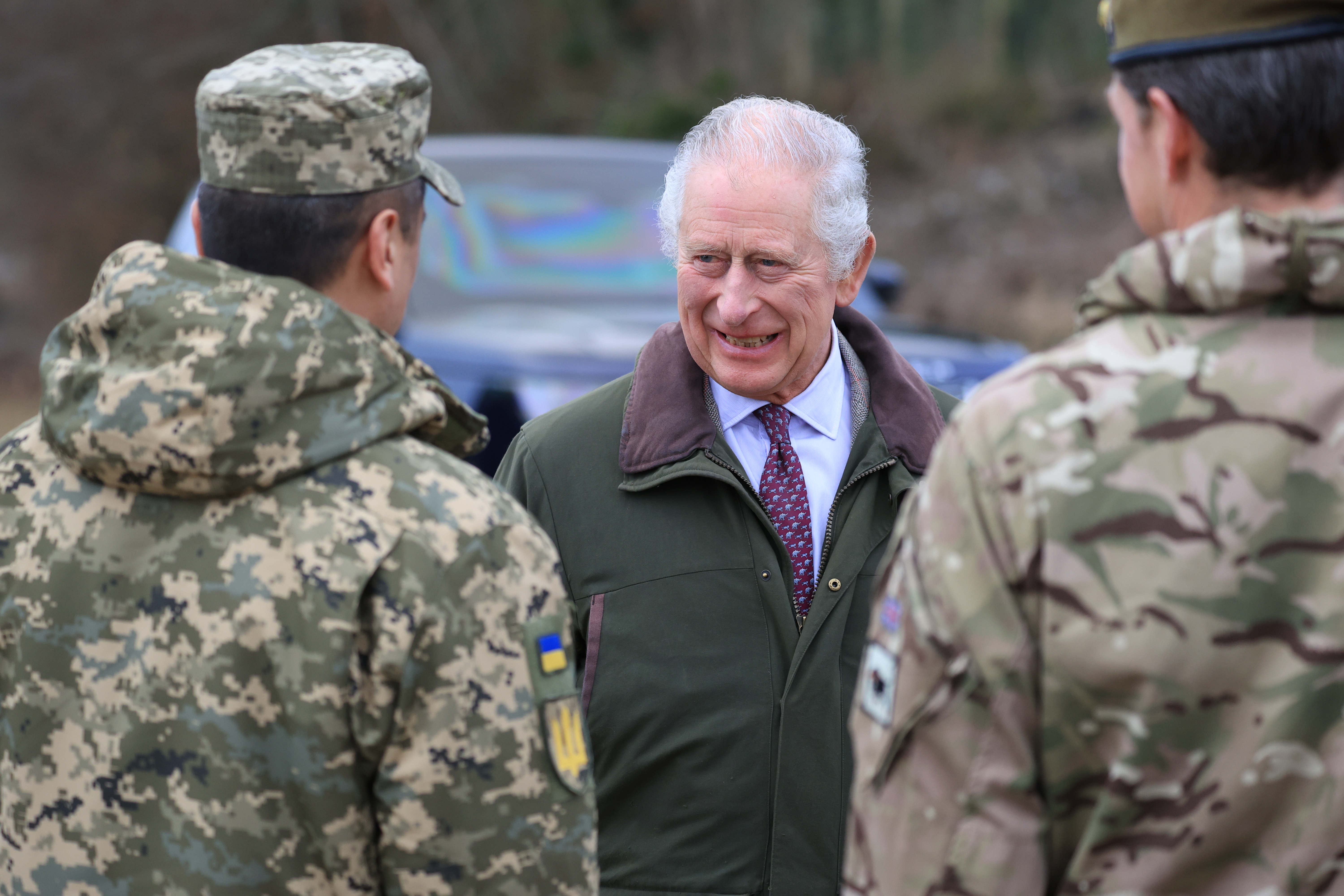 King Charles visiting Ukrainian troops training in Wiltshire