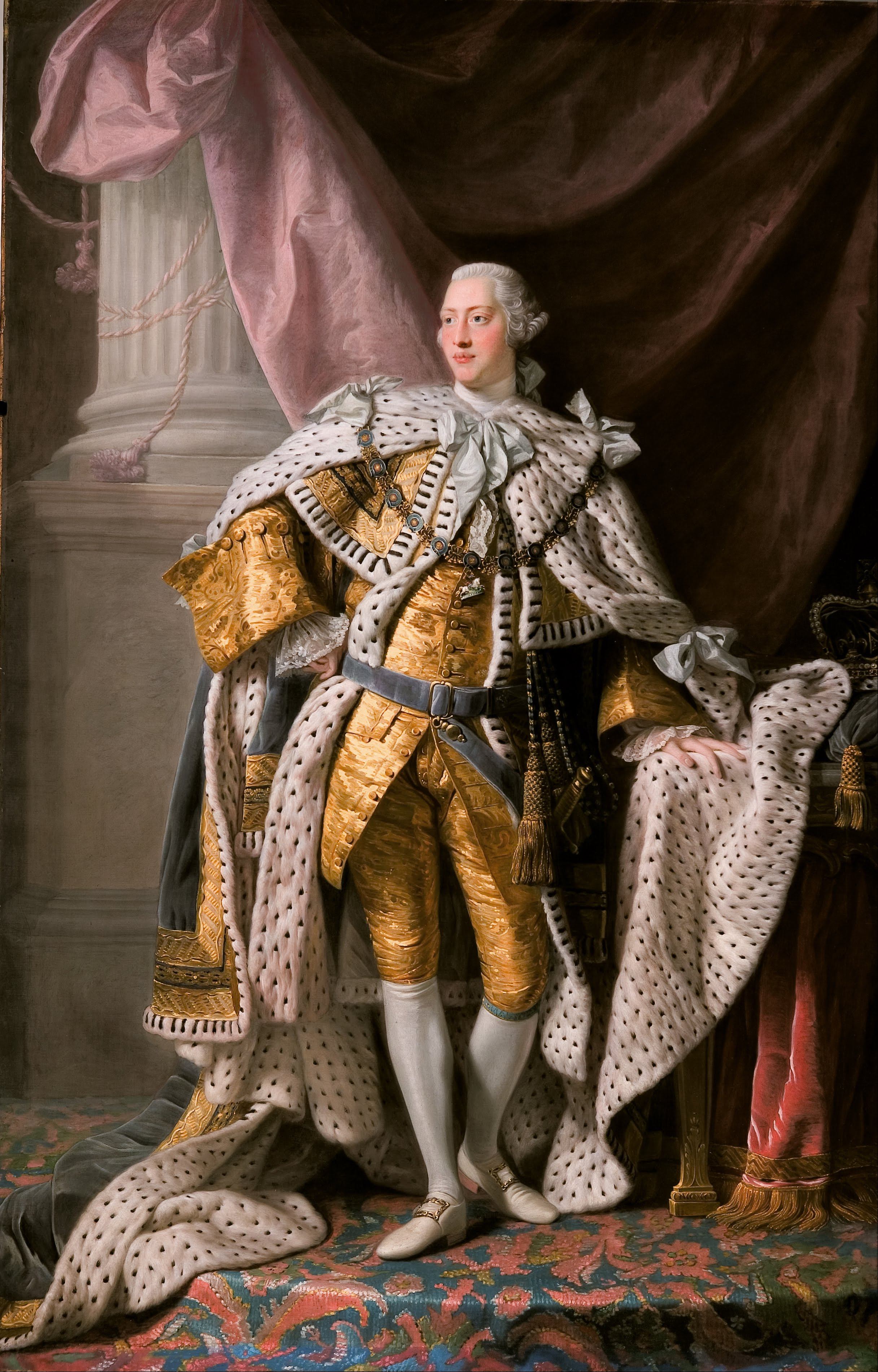 King George III in coronation robes by Allan Ramsay CREDIT PUBLIC DOMAIN - WIKIPEDIA