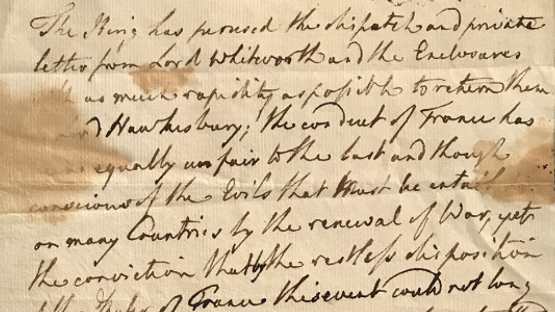 King George III letter signalling war sold at auction CREDIT SWNS