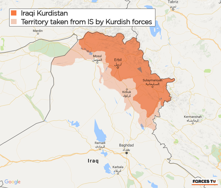 Iraqi Kurdistan Map